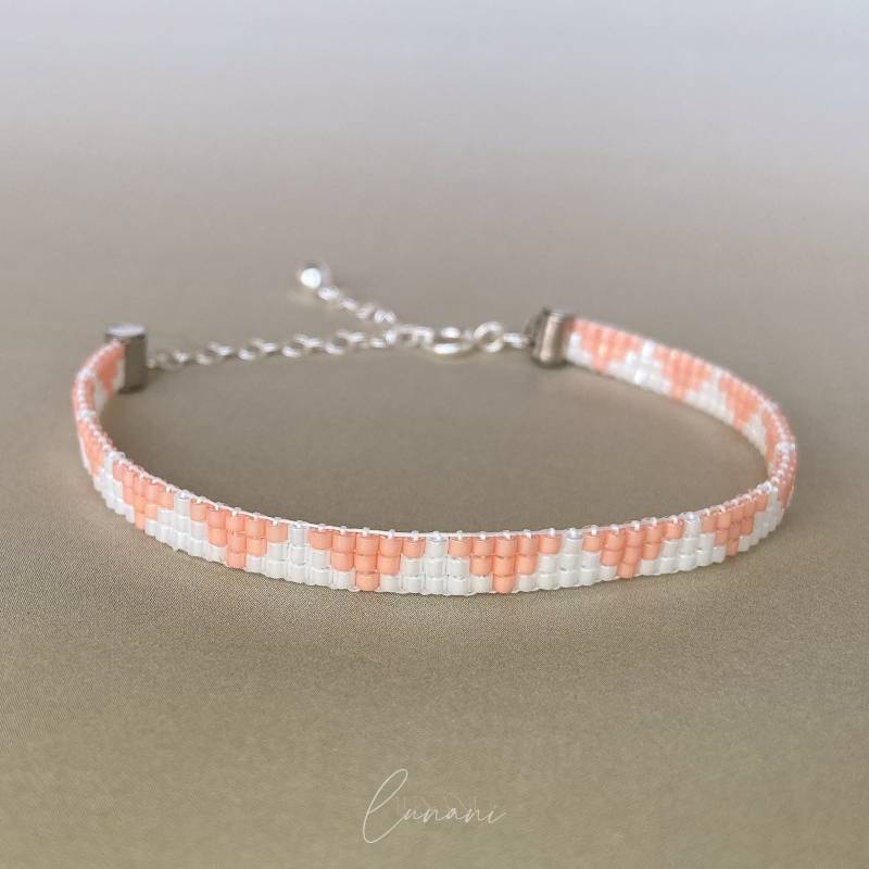 Armband Triangle Double Peachy-Pearl von LUbyNatalie