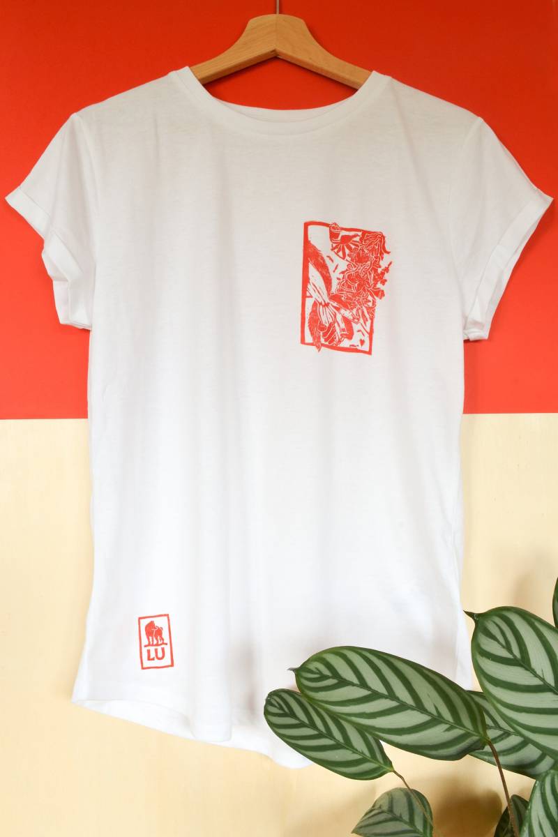 Linoprint Koexistenz 100% Recycled von LUgrafikatelier
