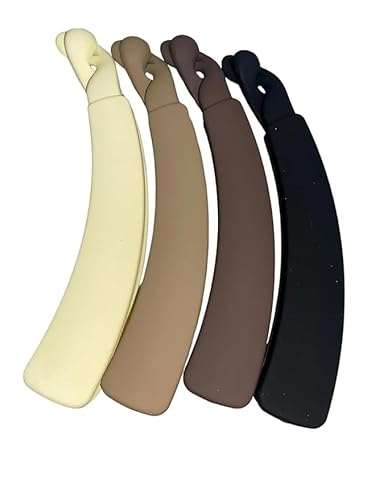 Bananen-Haarspangen für Damen, niedlicher & stilvoller Clip für alle Haartypen, Pferdeschwanz-Haarhalter für Mädchen, mattes Finish (Mehrfarbig) (6 Stück) von LV Global