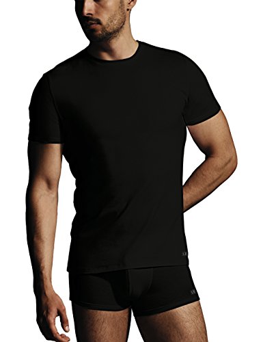 LVB T-Shirt mit Rundhalsausschnitt aus Baumwolle Supima Stretch Cotton Herren , Schwarz , 4/M von Lovable