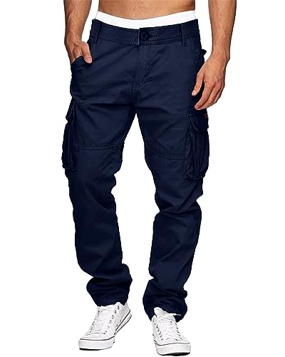 LVCBL Cargohose Herren Baumwolle Herren Stretch Outdoor Hosen Für Herren Marine 2XL von LVCBL