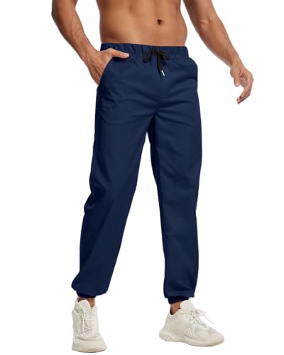 LVCBL Herren Chino Hose Casual Chinohose Freizeithose Arbeitshose Stretch Outdoorhose Pants Trousers Marine 3XL von LVCBL
