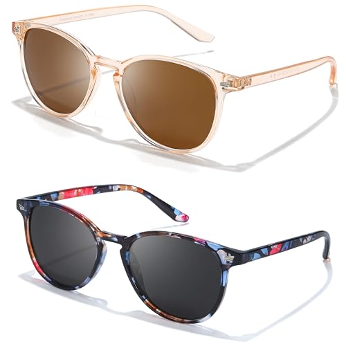 LVIOE 2P Polarisierte Sonnenbrille für Damen - Modischer und Leichter UV400-Schutz von LVIOE