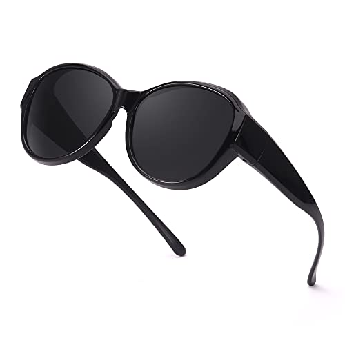 LVIOE Polarisiert Überzieh-Sonnenbrille Damen Herren Fit Over Sonnenbrille zum Aufstecken UV400 Schutz CAT 3 von LVIOE