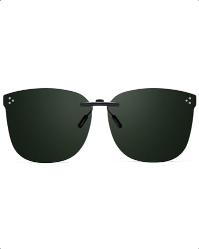 LVIOE Polarisierte Clip-On Sonnenbrille für Herren und Damen, Sonnenbrillenaufsatz für Brille von LVIOE