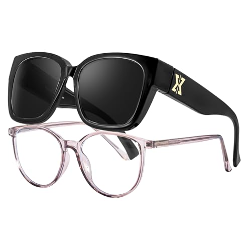 LVIOE Überzieh Sonnenbrille Damen Polarisierte Mode Überbrille Sonnenbrille für Brillen UV400 Schutz von LVIOE
