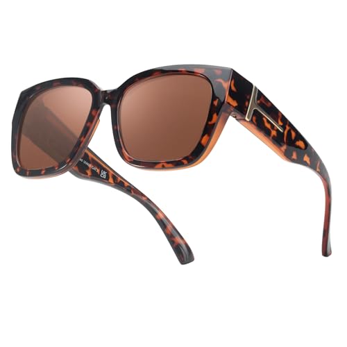 LVIOE Überzieh Sonnenbrille für Damen Polarisiert Mode Über Gläser UV400 Schutz Ideal für Den Täglichen Gebrauch von LVIOE