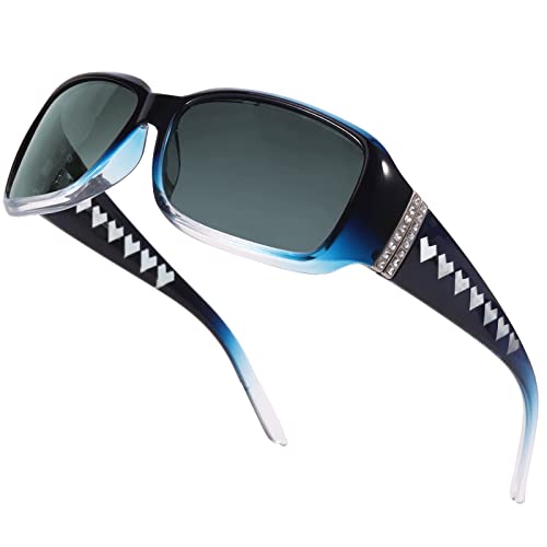 LVIOE Sonnenbrille Damen Polarisiert Schwarz Vintage Sonnenbrille für Frauen von LVIOE