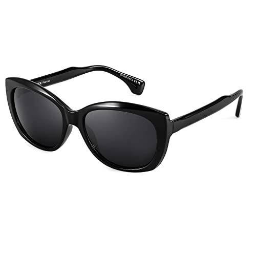 LVIOE Vintage Polarisierte Sonnenbrille für Damen UV400 Schutz Ultraleicht Rahmen von LVIOE