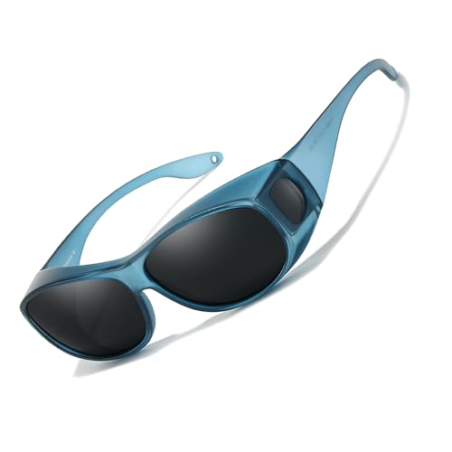 LVIOE Überbrillen Sonnenbrille für Brillenträger Herren Damen UV 400-Schutz, überziehbrille für Fahren, Angeln, Golf von LVIOE