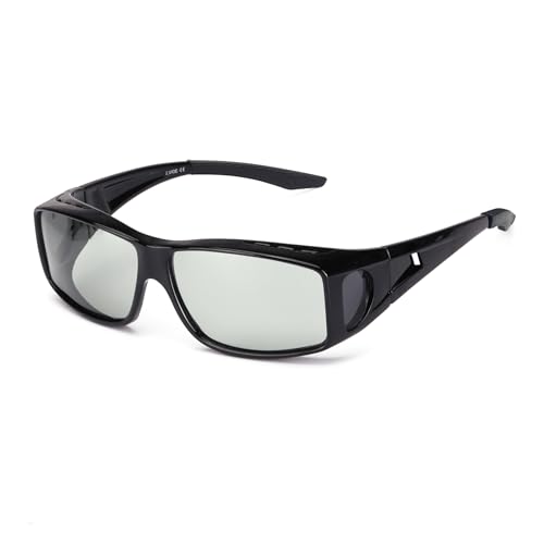 LVIOE Unisex Photochromes Polarisiert Sonnenbrille Brille Überbrille für Brillenträger, Fit-over Polbrille für Herren und Damen von LVIOE