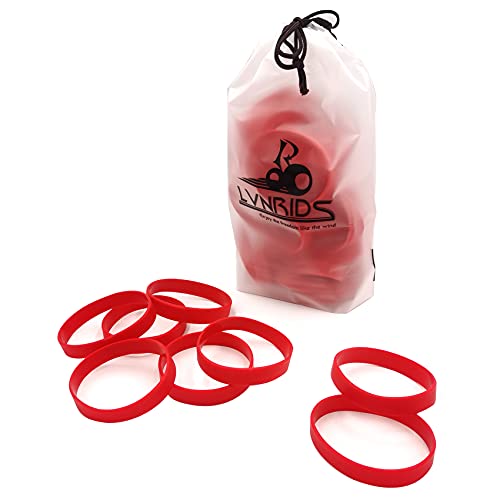 LVNRIDS 100 Stück Silikon Armbänder, Sport Party Gummi Elastic Armband gummiarmbänder für Teenager Erwachsener rot von LVNRIDS