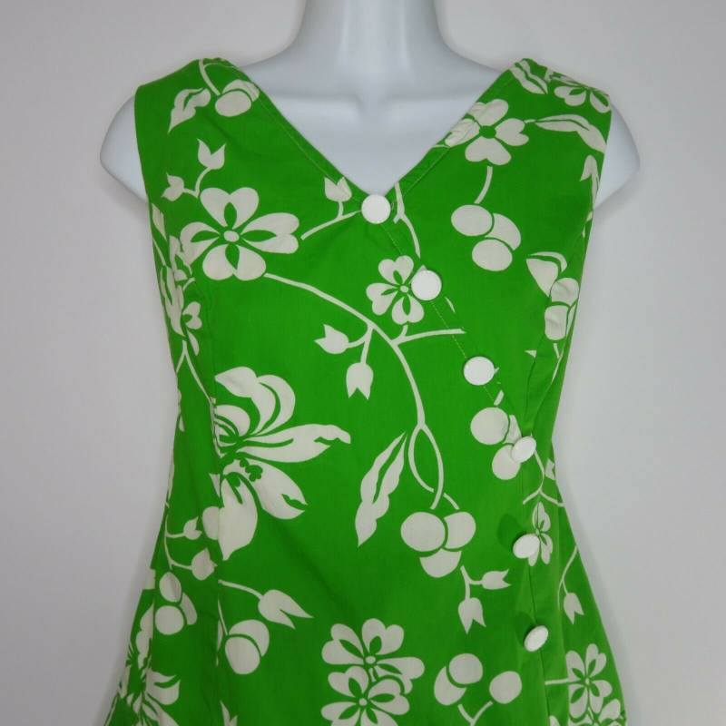 Vintage 60S Polynesian Hawaiian Tiki Grün Weißer Playsuit Strampler von LVPinkPeacock