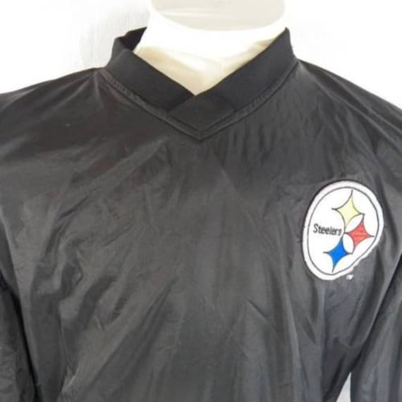 Vtg Herren Large Pittsburgh Steelers Pullover Mit V-Ausschnitt Schwarze Jacke Fans Ausrüstung von LVPinkPeacock