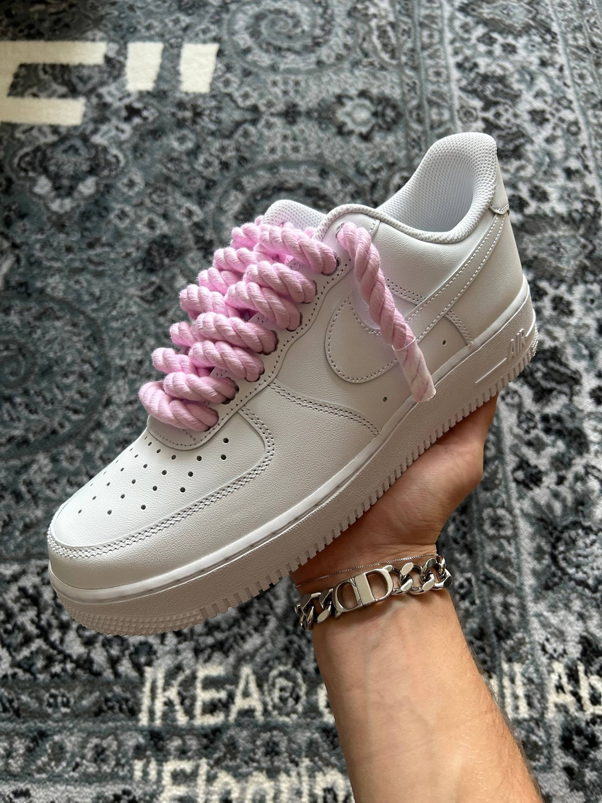 Air Force 1 Pink Customs Rope Laces Air Force 1 Pink Customs Rope Laces von LVSneaker