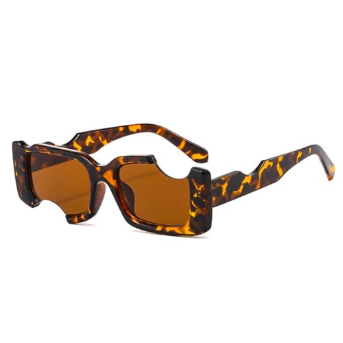 LVTFCO Beliebte Mode Einzigartige Rechteck Sonnenbrille Frauen Vintage Candy Farbe Brillen Männer Quadratische Farbtöne UV400 Sonnenbrille, Weiß Grau, Einheitsgröße von LVTFCO