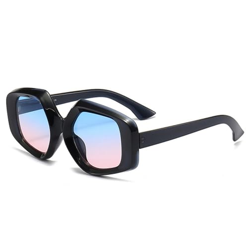 LVTFCO Cat Eye Damen-Sonnenbrille mit Farbverlauf, UV400, Retro-Leoparden-Trend, Herren-Sonnenbrille, dunkelblau, blau, rosa, Einheitsgröße von LVTFCO