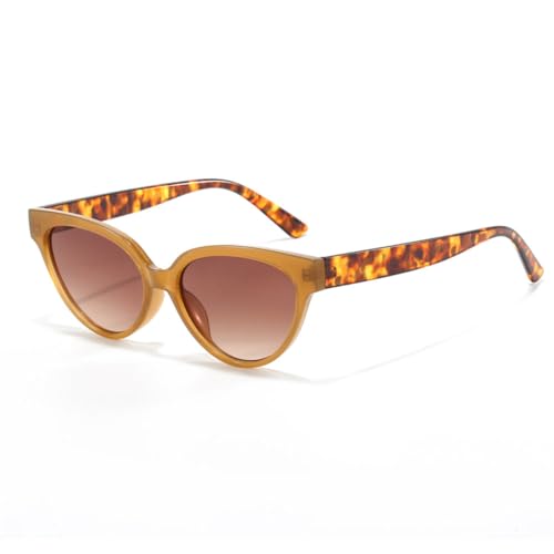 LVTFCO Cat Eye Sonnenbrille Damen Herren Shades Retro Cat Eye Sonnenbrille UV400 Vintage Reisebrille Damen, brauner Leopard von LVTFCO