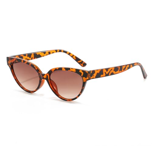 LVTFCO Cat Eye Sonnenbrille Damen Herren Shades Retro Cat Eye Sonnenbrille UV400 Vintage Reisebrille Weiblich, Leopard von LVTFCO