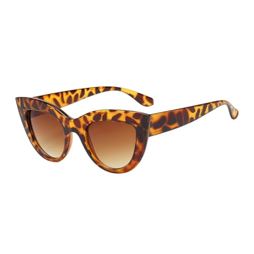 LVTFCO Cat Eye Sonnenbrille Damen Kleine Vintage Sonnenbrille Für Damen Retro Sonnenbrille UV400,Leopard,Einheitsgröße von LVTFCO