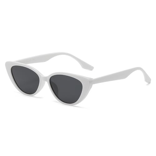 LVTFCO Cat Eye Sonnenbrillen für Damen und Herren, modische Outdoor-Sportbrillen, UV400-Schutz, trendige Brillen, Weiß/Grau von LVTFCO