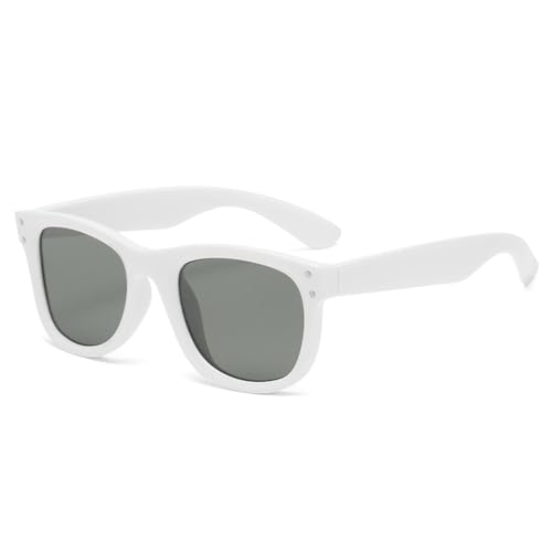LVTFCO Damen-Sonnenbrille mit großem Rahmen, oval, für Outdoor-Fahrradfahren, quadratisch, Sonnenbrille, Sport, UV-Schutz, Brille, UV400, weiß/grau von LVTFCO