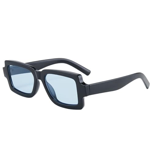 LVTFCO Kleine quadratische Sonnenbrille Damen Mode Blau Rot Farbtöne UV400 Herren Sonnenbrille,Schwarz Blau,Einheitsgröße von LVTFCO