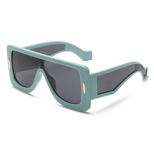 LVTFCO Mode Große Rahmen Verbundene Brille Weibliche Sonnenbrille Beständige Brille, grau blau von LVTFCO