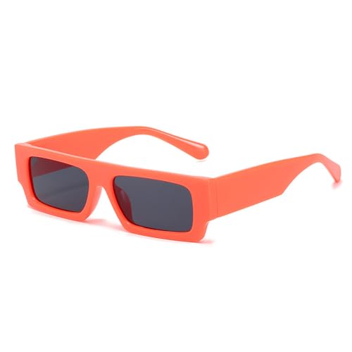 LVTFCO Modische rechteckige Sonnenbrille für Damen, Vintage, Leopardenmuster, dunkelgrün, quadratisch, flache Oberseite, Sonnenbrille, UV400, Weißgrau, Einheitsgröße von LVTFCO