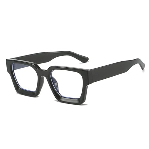 LVTFCO Modischer quadratischer Brillenrahmen für Damen, klare Brille, Vintage, für Herren, blau-grüner Rahmen, Leopardenmuster, klar, Einheitsgröße von LVTFCO