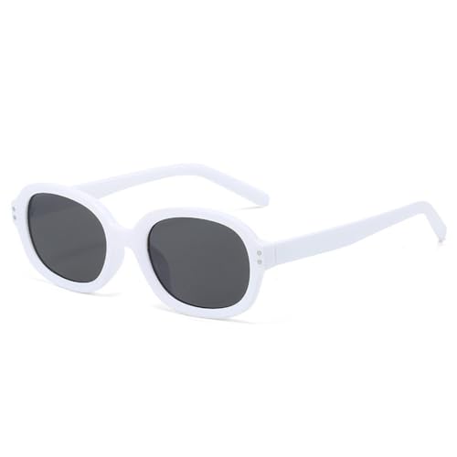 LVTFCO Quadratische Damen-Sonnenbrille im Retro-Stil mit Nieten, UV400, trendige Herren-Sonnenbrille für Outdoor-Sport, Dunkelgrün, Einheitsgröße von LVTFCO