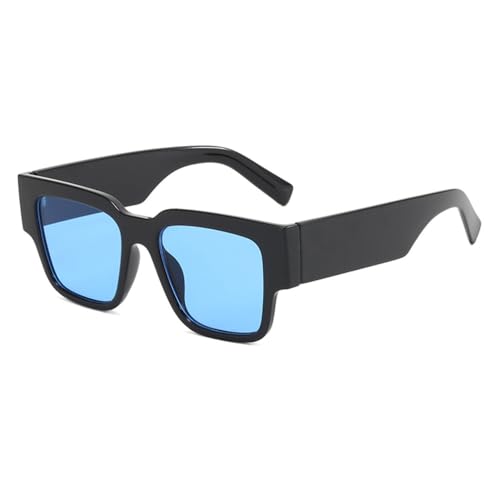 LVTFCO Retro Quadratische Sonnenbrille Für Frauen Männer Mode Bonbonfarben Sonnenbrillen Brillen Männliche Schattierungen UV400 Nieten Brillen Weiblich,Schwarz Blau von LVTFCO