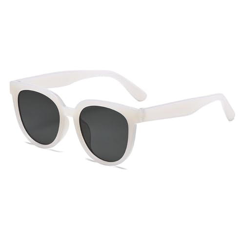 LVTFCO Sonnenbrille Damen Retro Oval Sonnenbrille Damen Klassisch Quadratisch Brille UV400,Weiß von LVTFCO