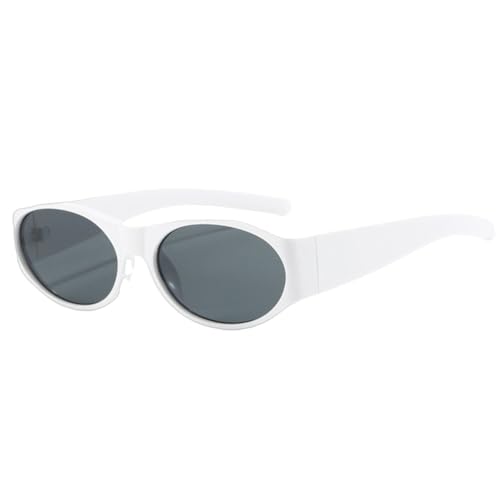 LVTFCO Sonnenbrille für Damen, modisch, schlicht, oval, vielseitig, lässig, mit Schutz, weiblich, weiß von LVTFCO