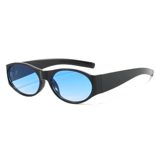 LVTFCO Sonnenbrille für Damen, modisch, schlicht, oval, vielseitig einsetzbar, lässig, mit Schutz, für Damen, Schwarz/Blau von LVTFCO