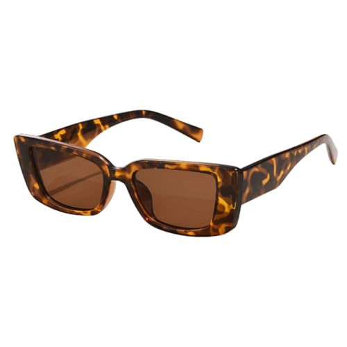 LVTFCO Sonnenbrille für Damen, rechteckig, Vintage, Retro, Katzenaugen-Sonnenbrille, weibliche Dame, Brille, Cateye, Treiber, UV400, Leopard, Einheitsgröße von LVTFCO
