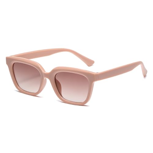 LVTFCO Sonnenbrille mit quadratischem Rahmen für Damen und Herren, Autofahrer-Sonnenbrille für Damen, Reise-Sonnenbrille, trendig, klassisch, Luxus-Brille, Rosa/Braun von LVTFCO