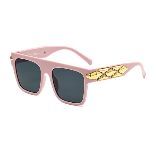 LVTFCO Sonnenbrillen für Damen und Herren, Retro, groß, quadratisch, modisch, UV400-Schutz, für Damen, Pink/Schwarz, Einheitsgröße von LVTFCO