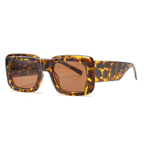Modische quadratische Sonnenbrille für Damen, Vintage, Luxus, Sonnenbrille für Damen, UV400, Retro, trendige Brillen, Weiß, Grau, Einheitsgröße von LVTFCO