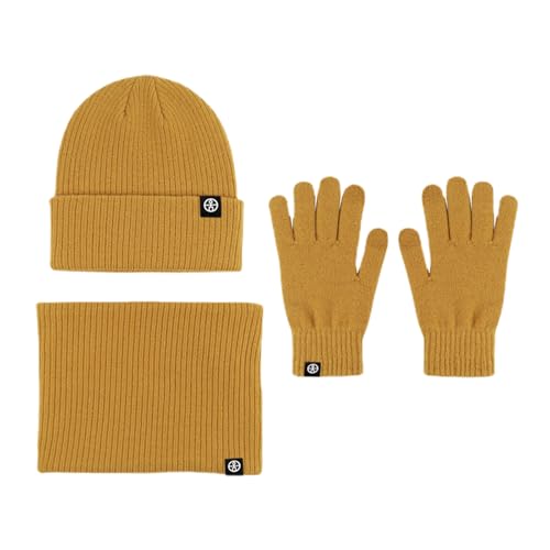 Mütze Handschuhe Schal Set Damen - Warmes Mützen-Schal-Handschuh-Set | Strickmütze für kaltes Wetter, weiche Fleece-Thermo-Winterschal-Handschuhe zum Skaten, Snowboarden, Wandern, Reisen Lvtfco von LVTFCO