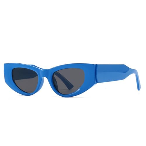 Vintage Damen Luxus Cat Eye Sonnenbrille Herren Mode Sonnenbrille Shades UV400, Blaugrau, Einheitsgröße von LVTFCO