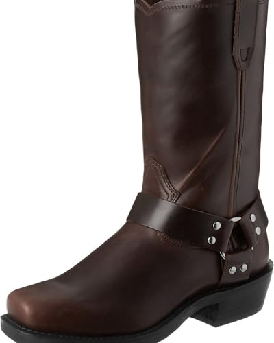 LVTFIYQX Männer Retro Ritter Stiefel Nieted Western Cowboy Hohe Stiefel Vintage Quadrat Erwachsene Biker Boots,Gelb,44 EU von LVTFIYQX