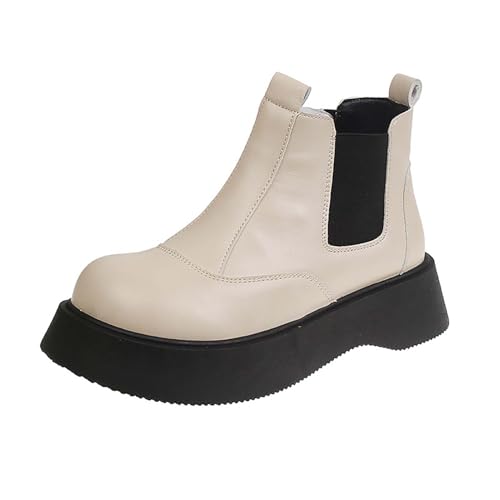 Männer Wildleder Chelsea Boots, Klassische Slip-On Stiefeletten mit elastischen Seiten, Modische Dress Boots für legere und formelle Anlässe,Apricot,39 EU von LVTFIYQX
