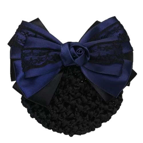 Damen-Haarnetz mit Schleife, Spitze, Haarschmuck für Duttnetz (Farbe 1) von LVUNZJCA