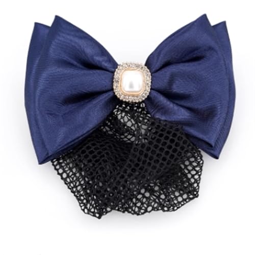 Damen Haarnetz mit Schleife Arbeit Haar Clip Net Schleife Kopf Blume für Duttnetz(Blau) von LVUNZJCA