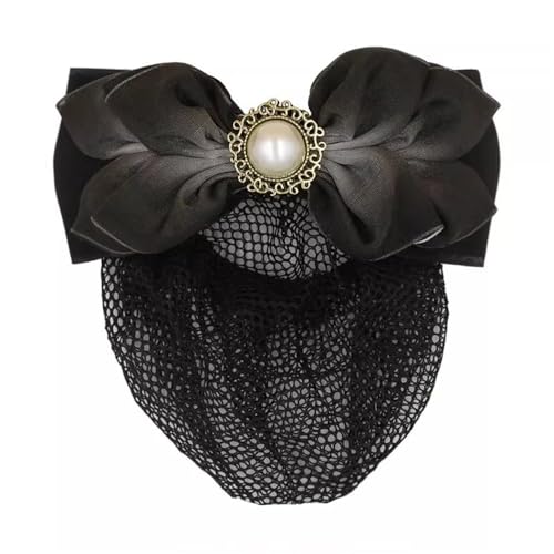 Damen Haarnetz mit Schleife Arbeitsplatte Haarnetze Stirnbänder Karten Fliege für Duttnetz(Colour 1) von LVUNZJCA