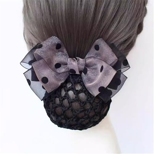 Damen Haarnetz mit Schleife Bank Krankenhaus Clips Krankenschwester Haarnetze für Duttnetz(Colour 3) von LVUNZJCA