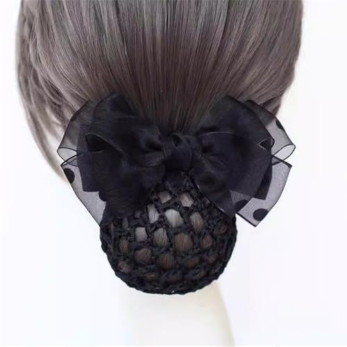 Damen Haarnetz mit Schleife Bank Krankenhaus Clips Krankenschwester Haarnetze für Duttnetz(Colour 4) von LVUNZJCA