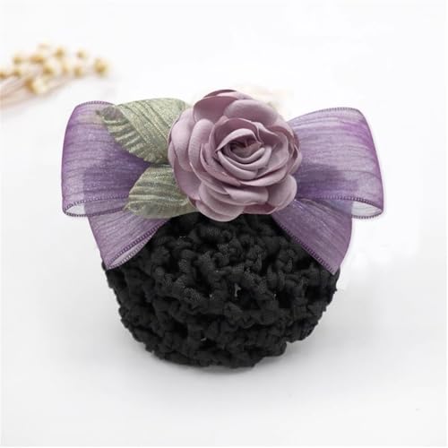 Damen Haarnetz mit Schleife Clerk Flower Female Hotel Bank Haarnetz für Duttnetz(Colour 2) von LVUNZJCA