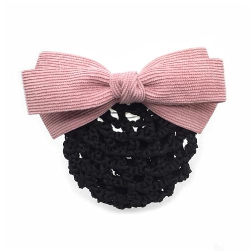 Damen Haarnetz mit Schleife Damen Haarnetz Bankangestellte Arbeit Frisur Zubehör für Duttnetz(Rosa) von LVUNZJCA